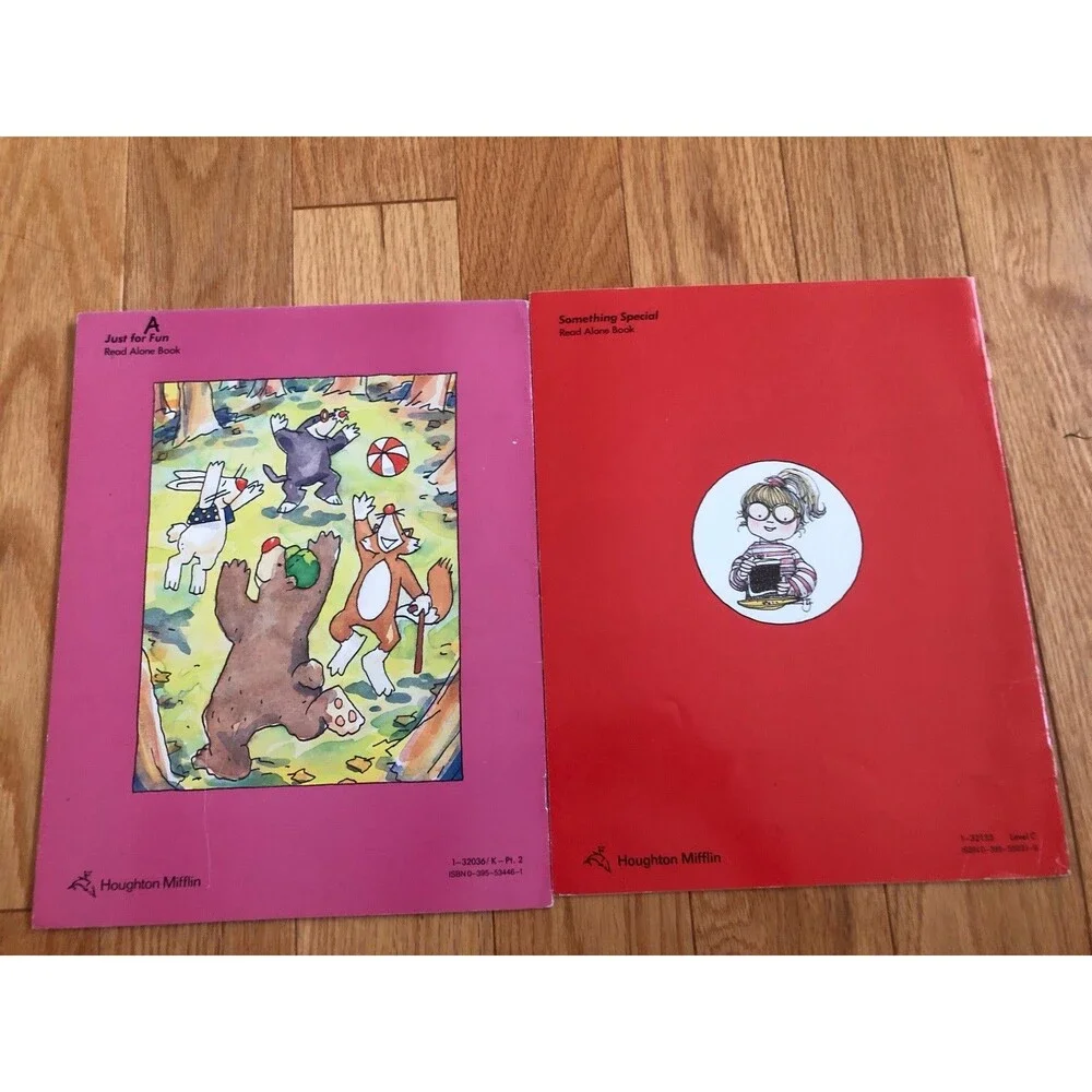 Vintage Houghton Mifflin Reading My New Glasses & Hop on Top Childrens Books